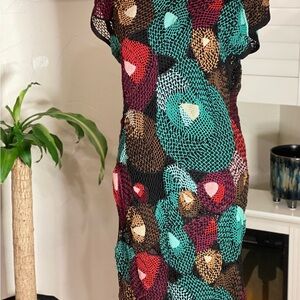 Vibrant Crochet Midi Dress- Handmade!